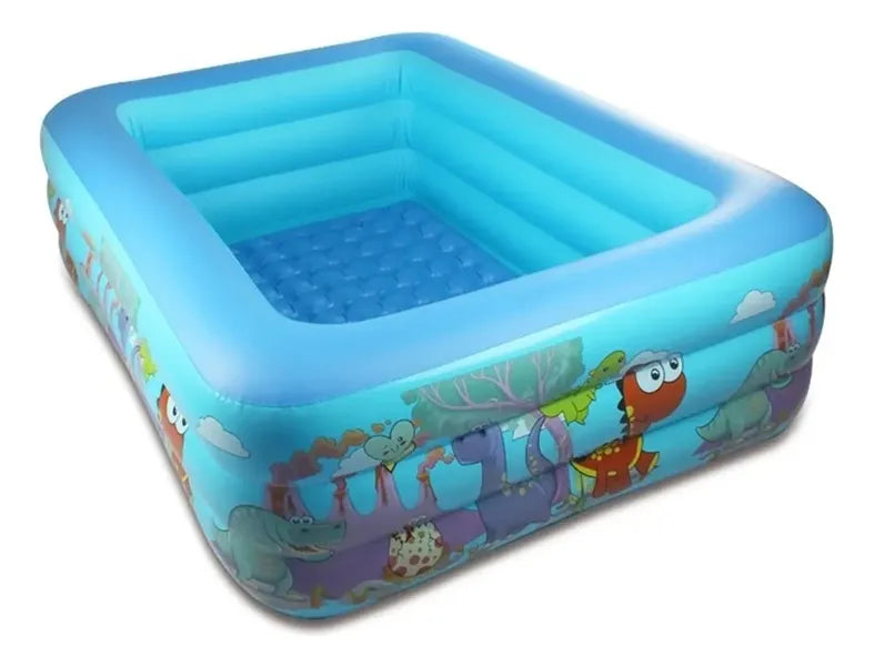 Piscina Inflable Rectangular Dinosaurio Juguete Niño Mediana