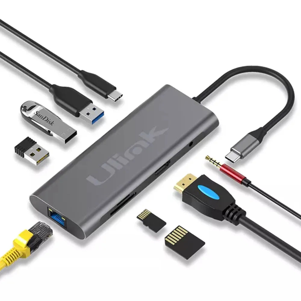 Adaptador Hub USB-C Ulink 9 en 1 ULADC901