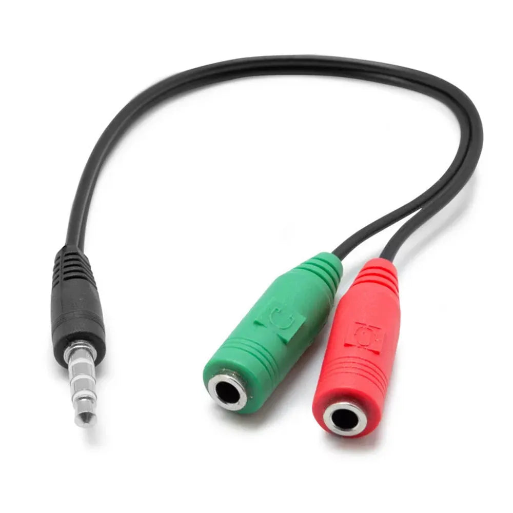 Adaptador Splitter De Audio Aux Jack 3.5mm 1 Macho 2 Hembra Philco