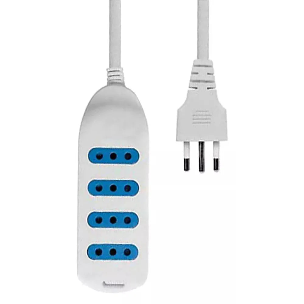 Alargador Zapatilla Philco de 5 Metros y 4P 450B Color Blanco