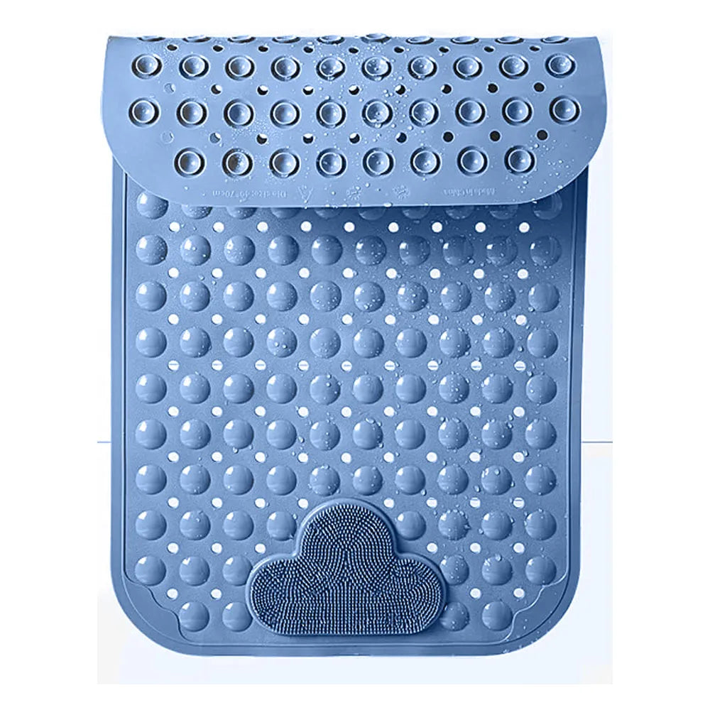 Alfombra Antideslizante para Ducha con Cepillos Color Azul