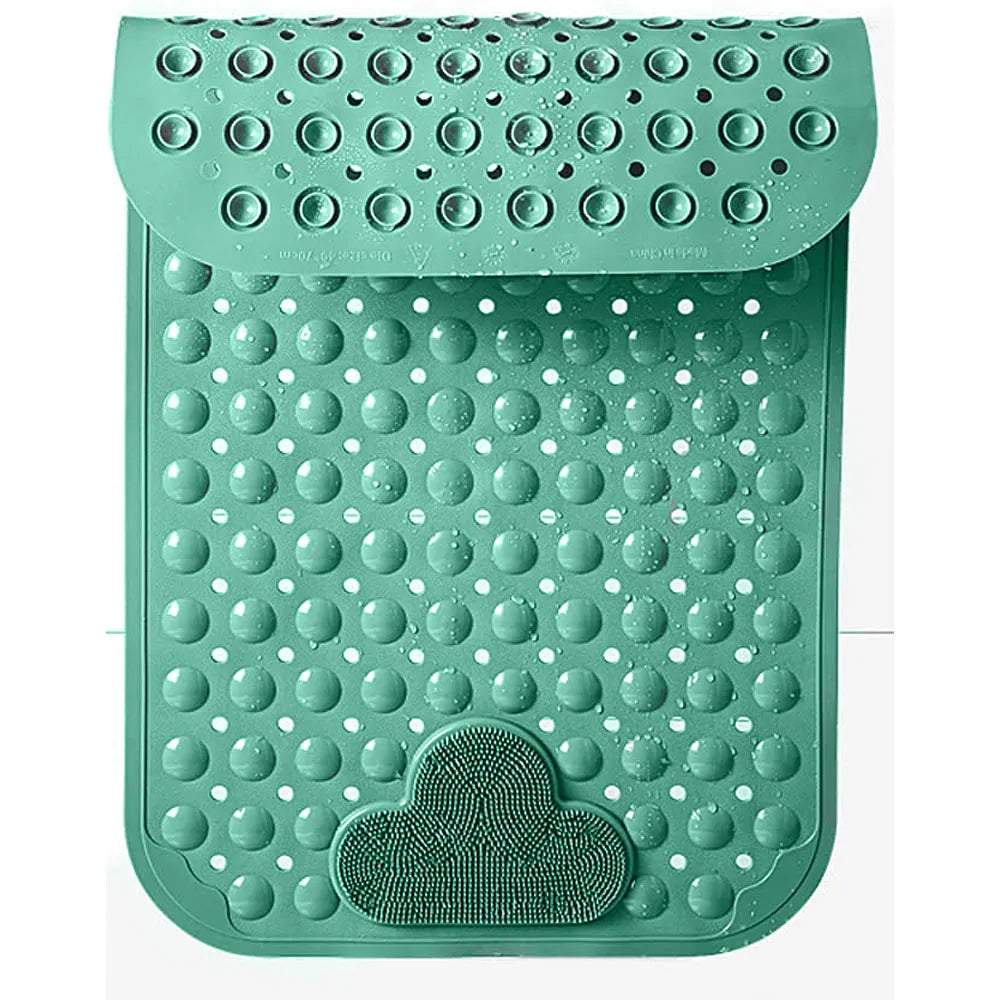 Alfombra Antideslizante para Ducha con Cepillos Color Turquesa