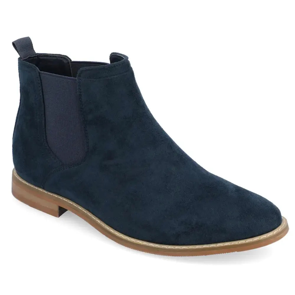 Botín Chelsea de Cuero Sintetico Agta 358 Color Azul