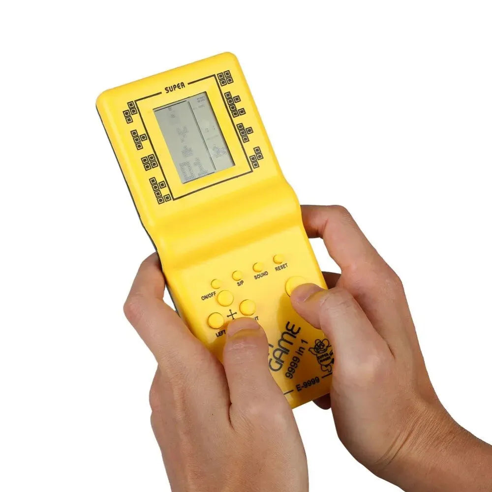 Brick Game Juegos Portátil Tetris 9999 en 1 Amarillo