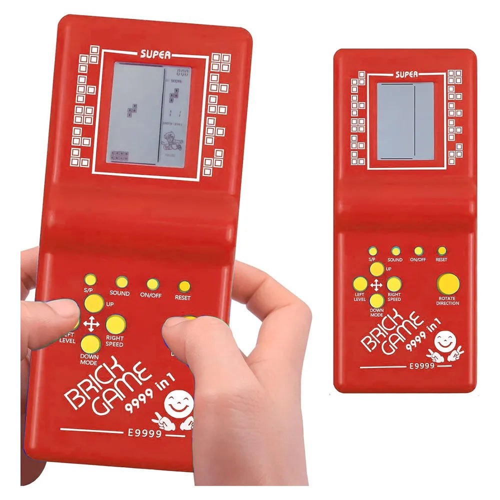 Brick Game Juegos Portátil Tetris 9999 en 1 Rojo