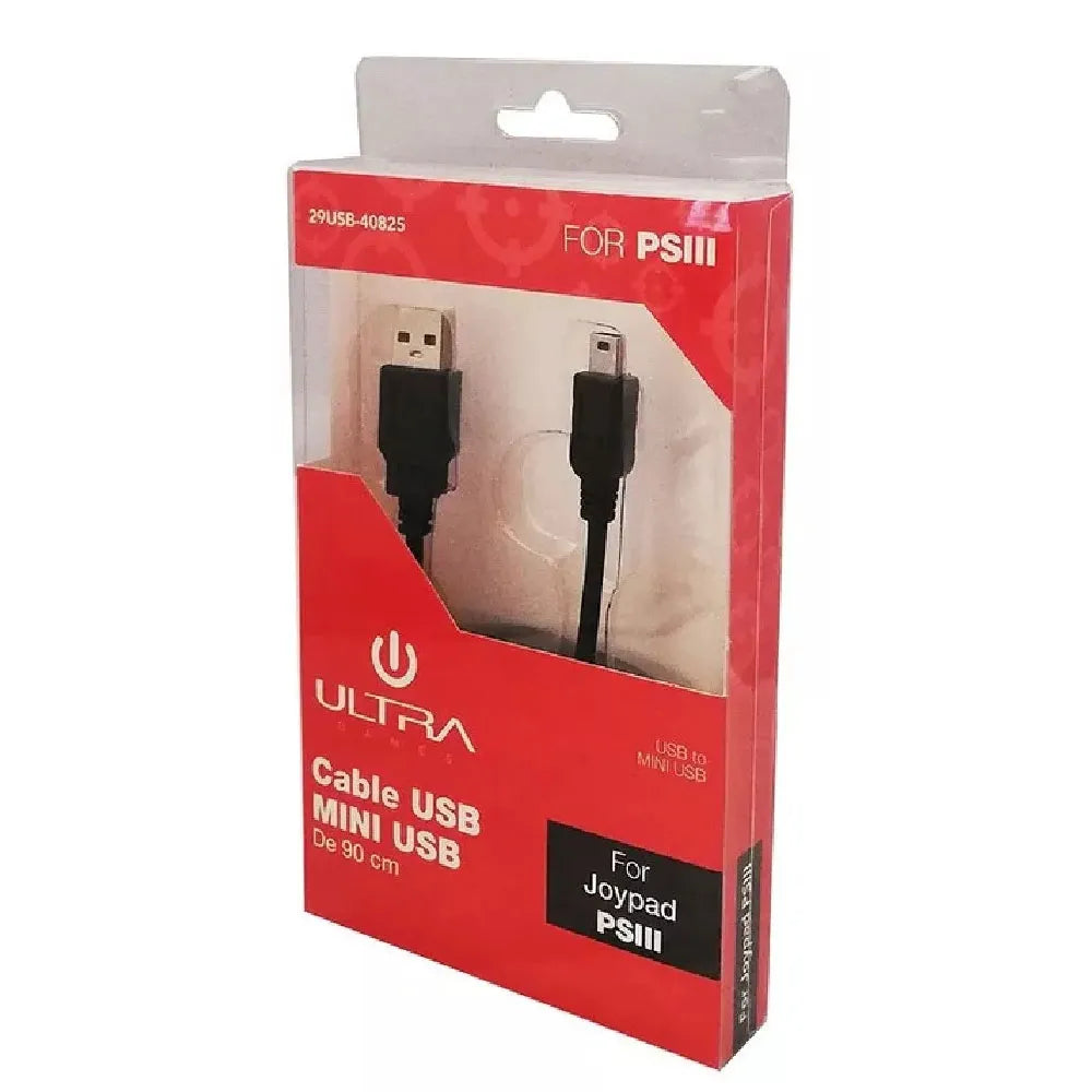 Cable USB a Mini USB de 0.90 Metros Ultra Games