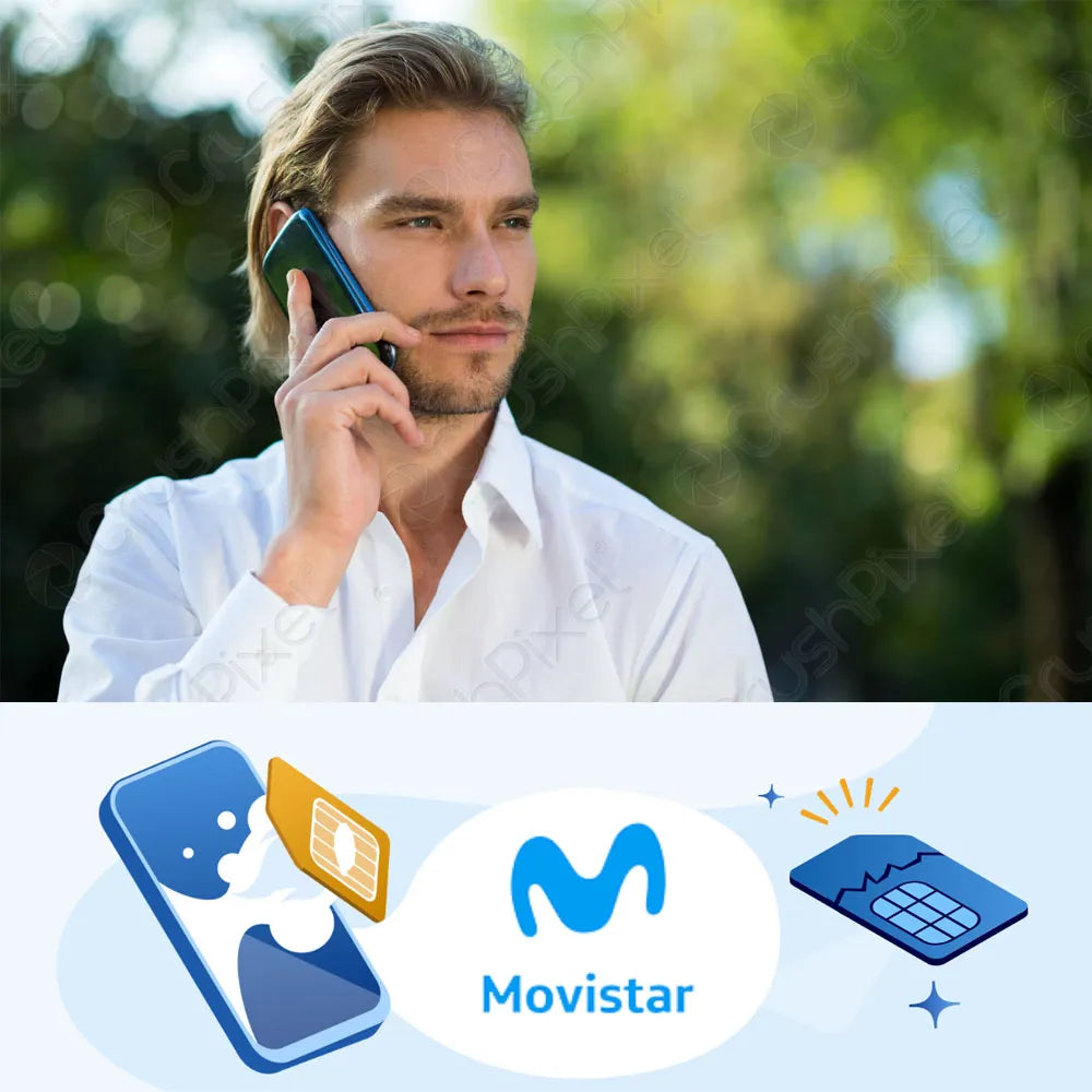 Chip Prepago Movistar 2 GB + 100 Min + WhatsApp por 7 Días