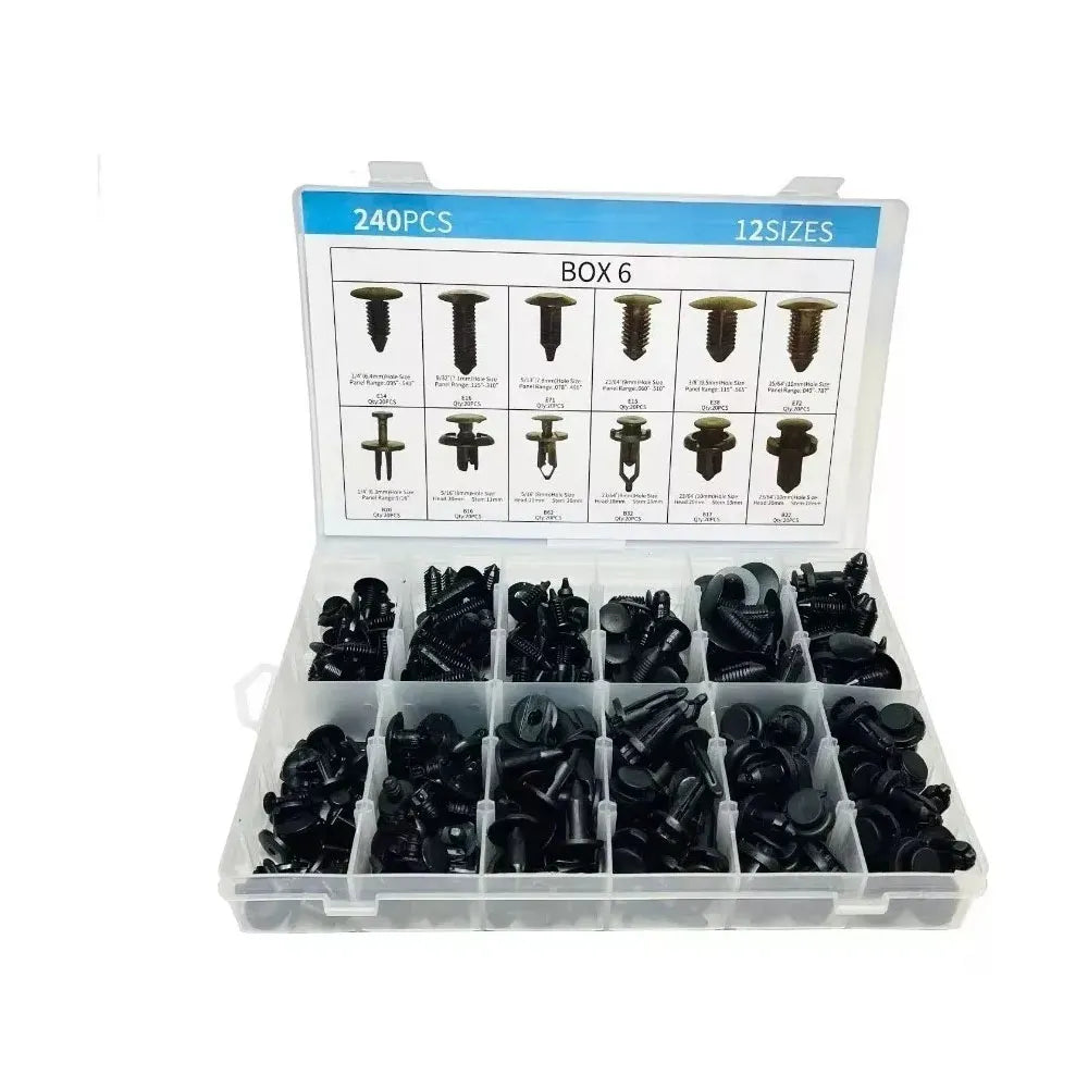 Clips de Reparacion Auto Broche Sujetador de 240 Piezas