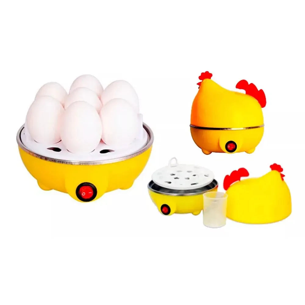 Cocedor de Huevos al Vapor 350W YS-205 Modelo Gallina Color Amarillo