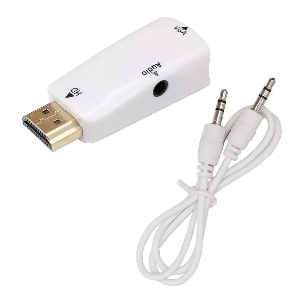 Conversor de Audio y Video HDMI a VGA Blanco