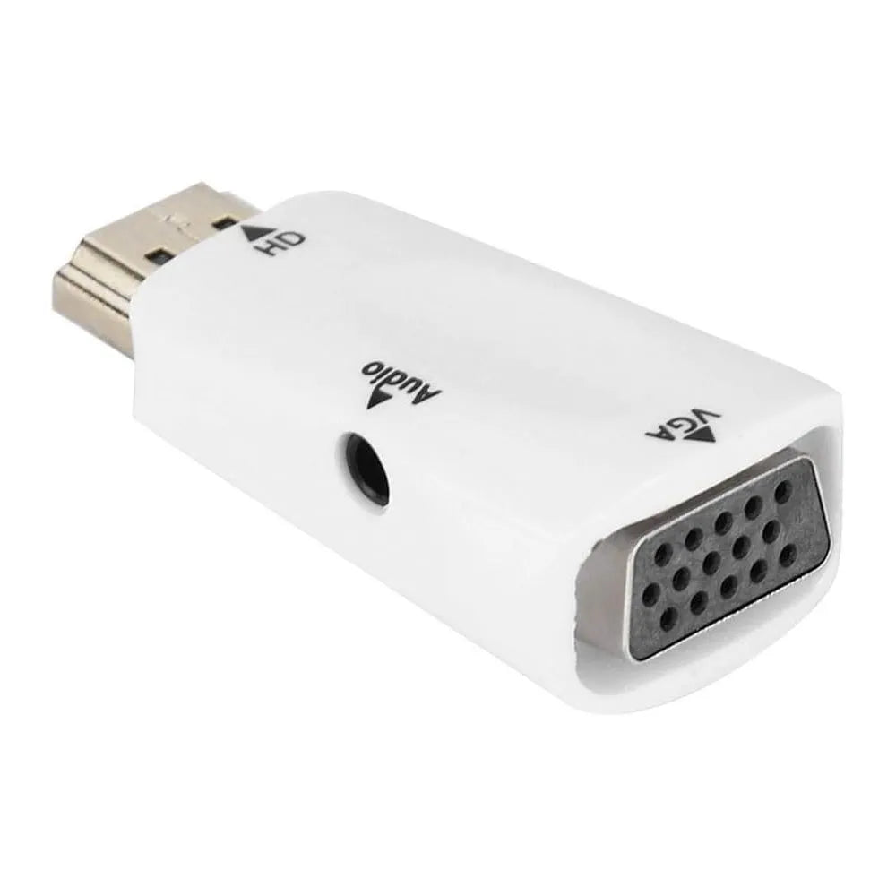 Conversor de Audio y Video HDMI a VGA Blanco