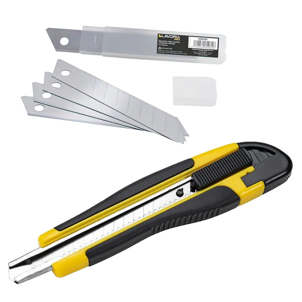 Corta Cartón Retractíl 18mm + 5 Repuestos