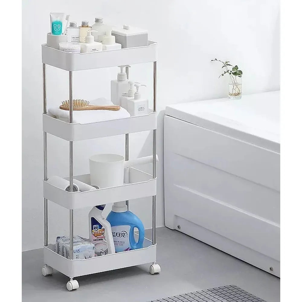 Estante Organizador Multiuso de 4 Niveles Color Blanco