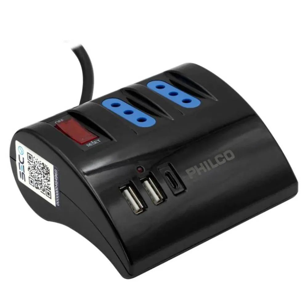 Extensión Alargador de Escritorio 3P 2USB 1USB-C 19PLC2044N Color Negro