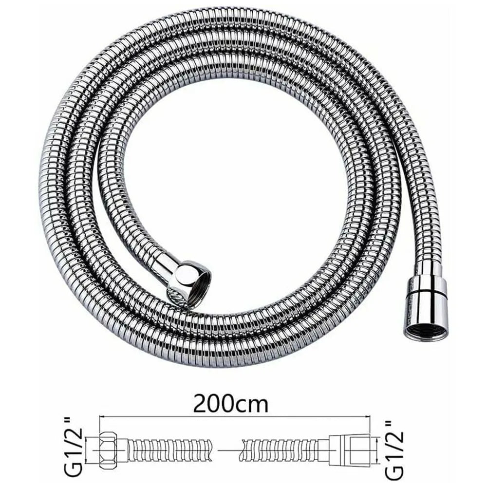 Flexible de Ducha 2 Metros Cromado Acero Inoxidable
