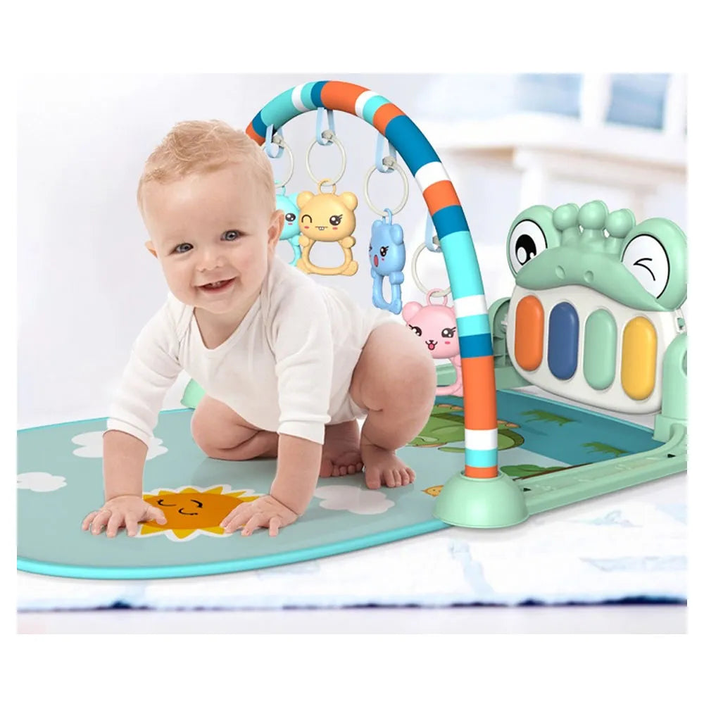 Gimnasio de Bebe con Pedestal de Piano Sapito Verde