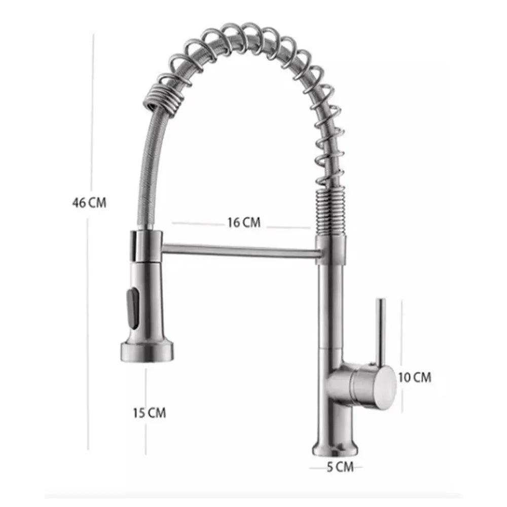 Grifo Monomando Lavaplatos Extraíble Acero Inoxidable