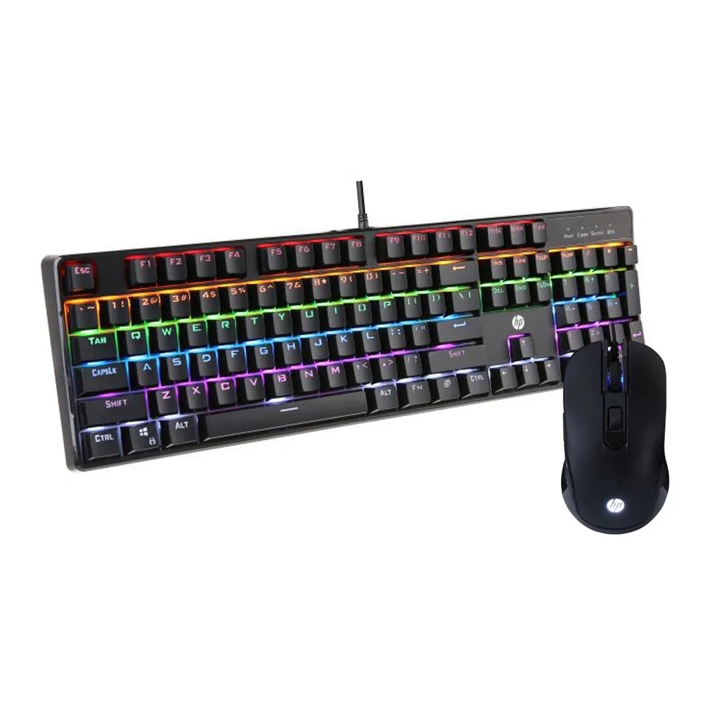 Kit de Teclado Mecánico y Mouse Gamer HP GM200