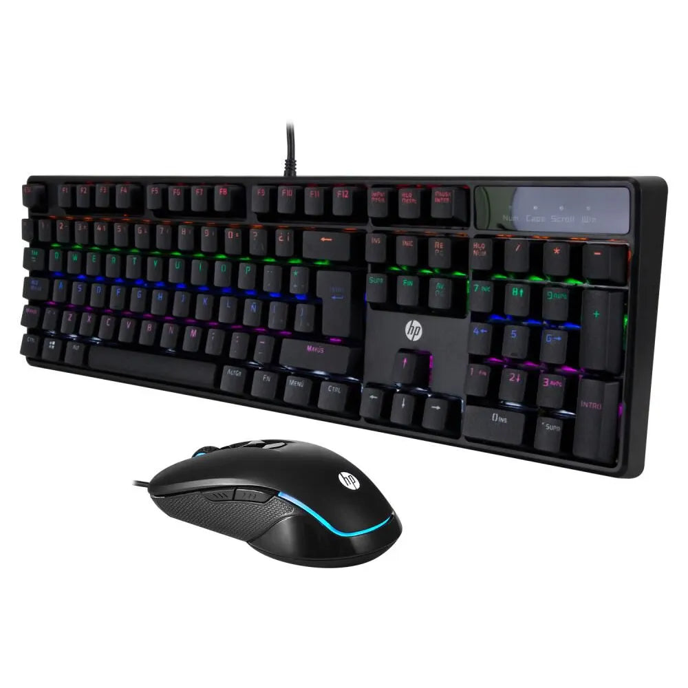 Kit de Teclado Mecánico y Mouse Gamer HP GM200
