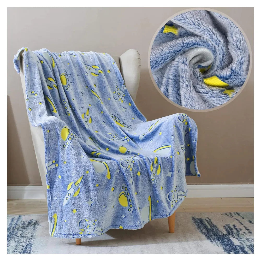 Manta Magica Brilla en la Oscuridad Para Niño/a Modelo Espacio