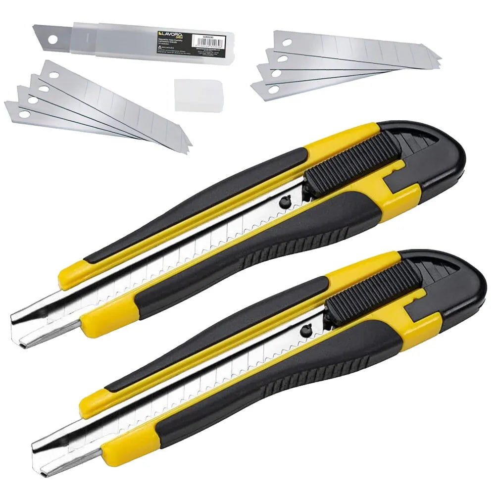 Pack 2 Corta Cartones Retractíl 18mm + 10 Repuestos