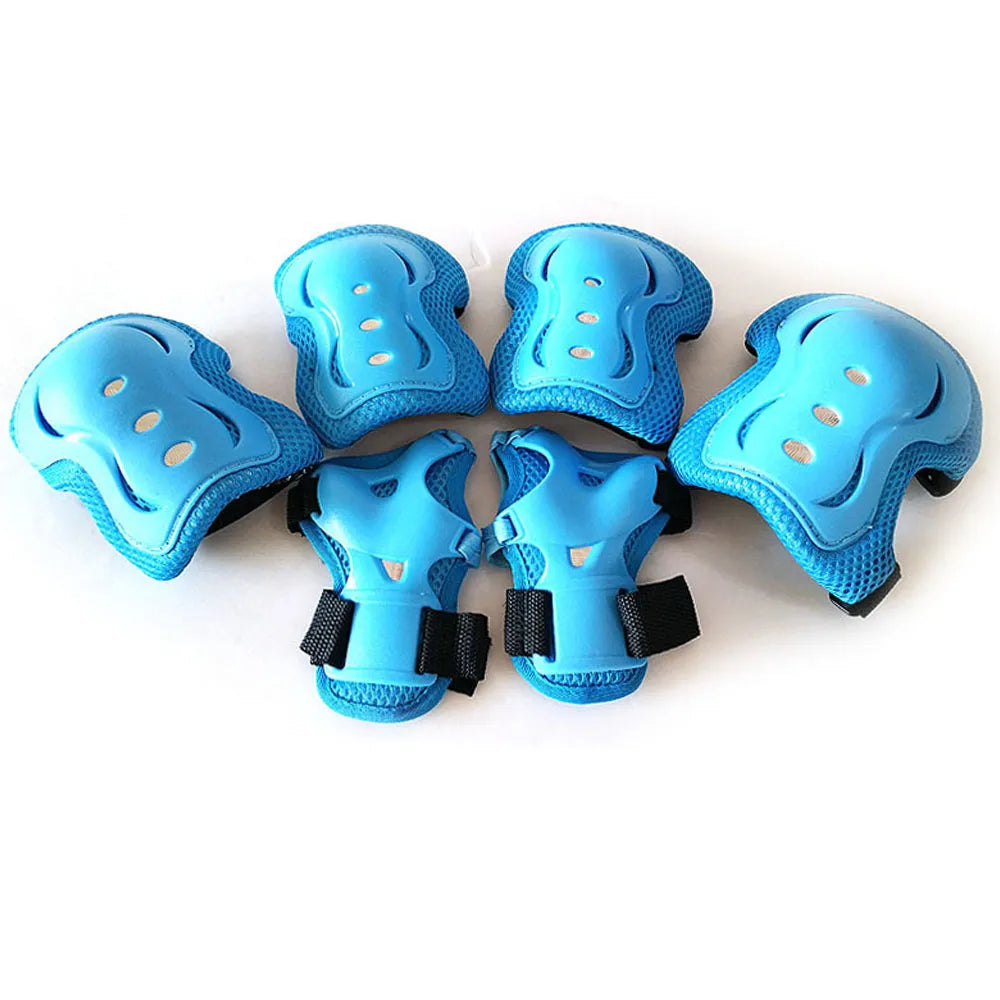 Patin Celeste-Naranja 4 Ruedas Ajustable + Set Protección Casco Sport