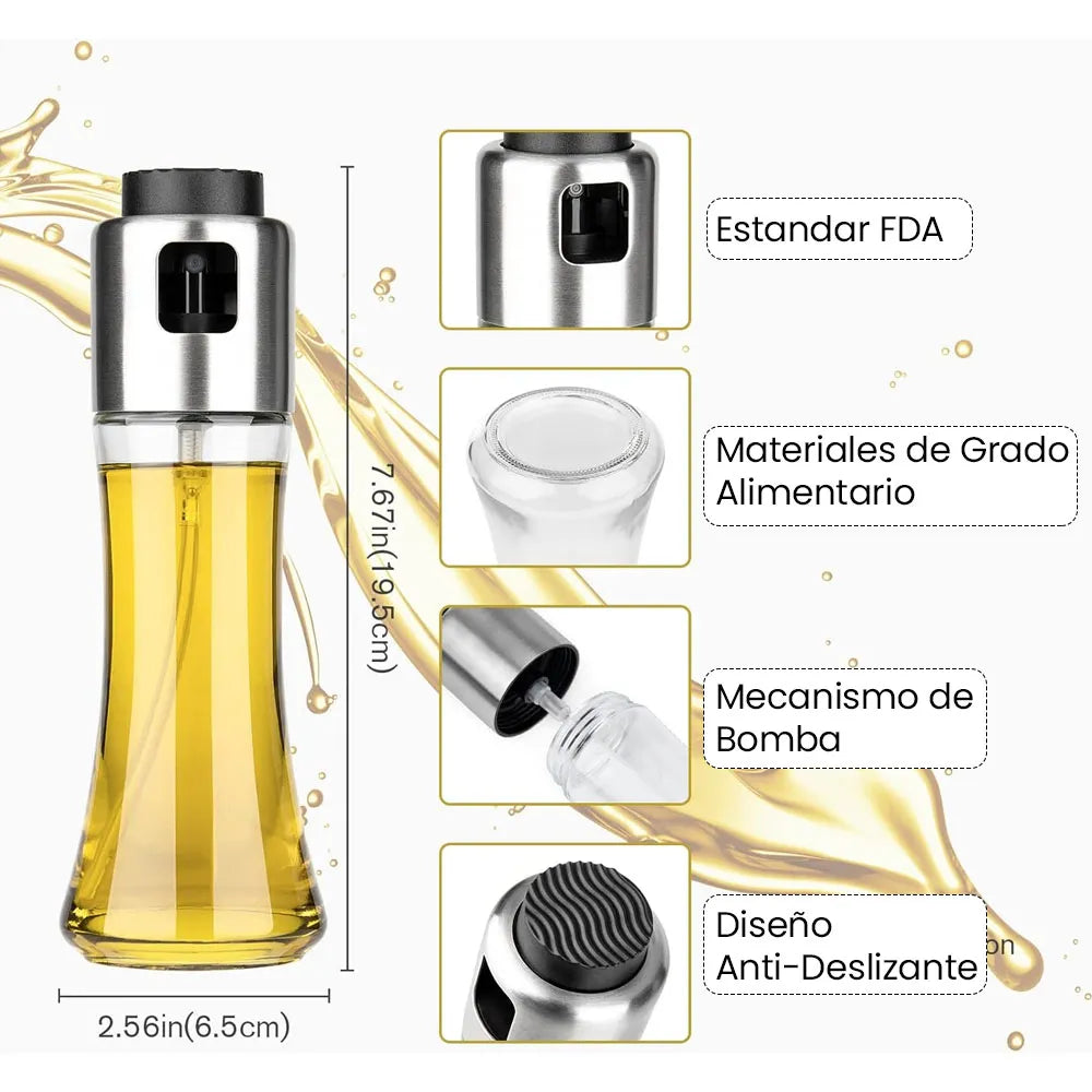 Rociador de Aceite en Spray Acero Inoxidable 180 ml