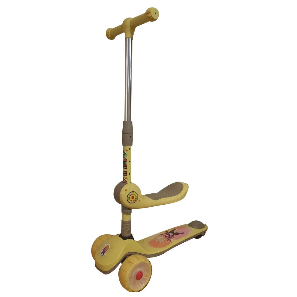 Scooter Monopatin 3 Ruedas con Luces y Silla Color Amarillo