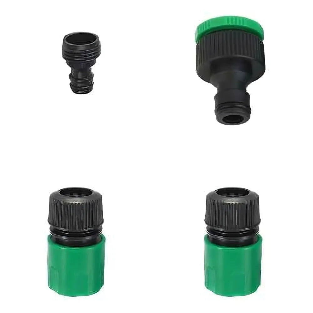 Set 4 Conectores y Acoples de Mangueras de Jardín Color Verde