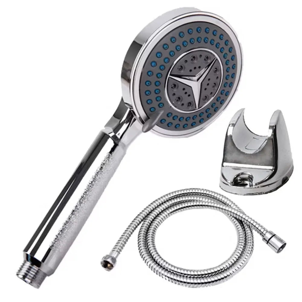 Set Cabezal de Ducha + Soporte + Flexible 1.5 Metros Cromado