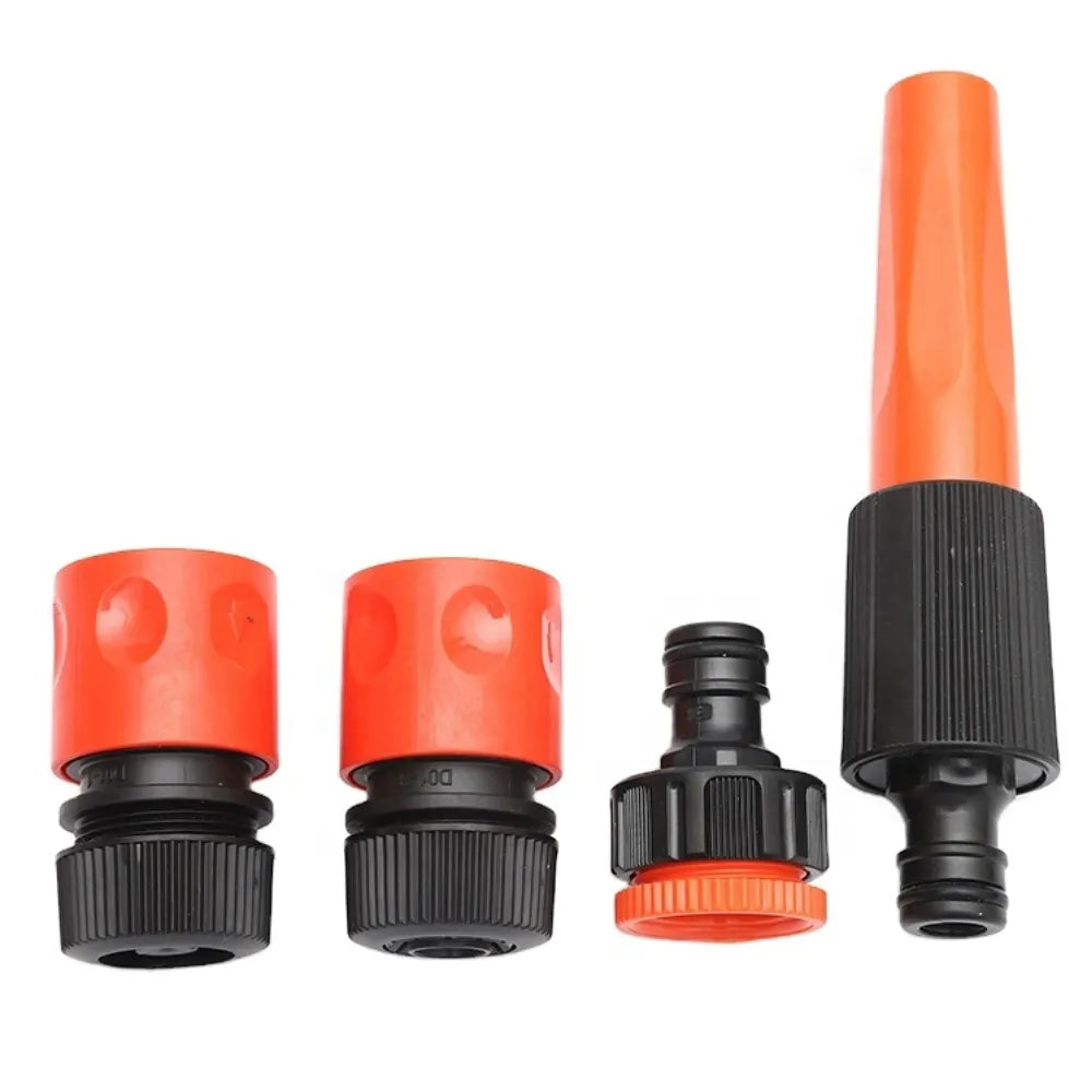 Set De Conectores De Mangueras De 4 Piezas Color Naranja