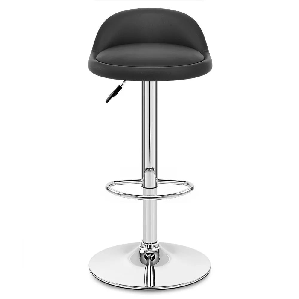 Silla Bar de Altura Regulable con Respaldo Color Negro