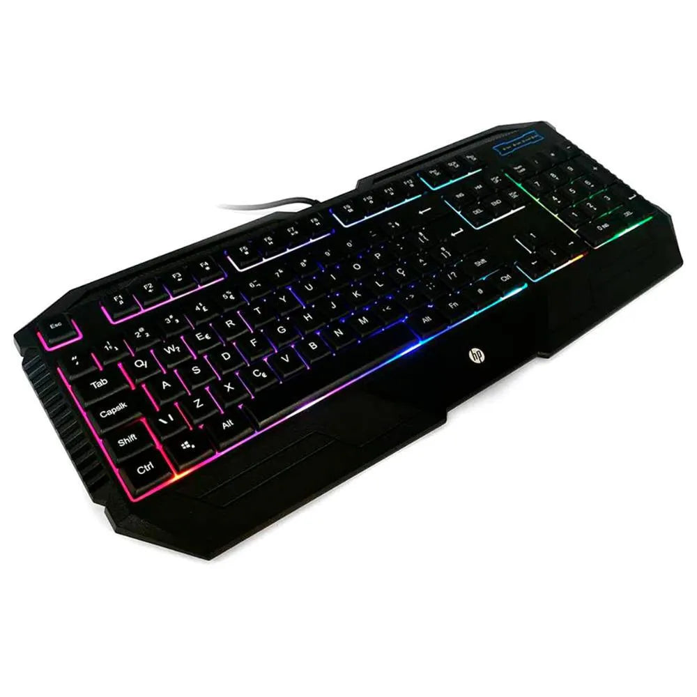 Teclado Gamer Membrana Retroiluminado RGB HP K110