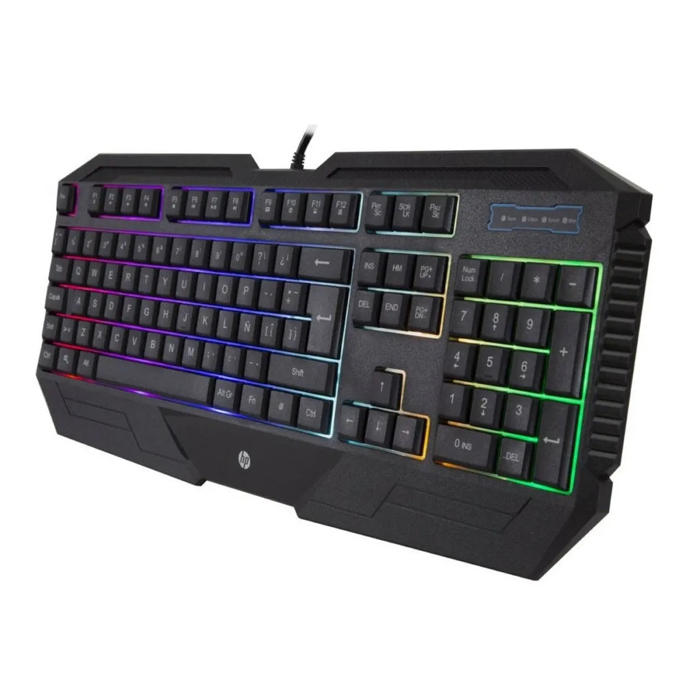 Teclado Gamer Membrana Retroiluminado RGB HP K110