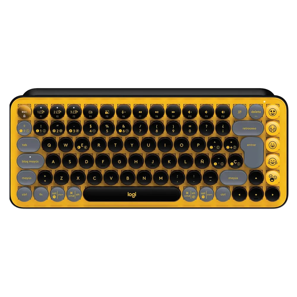 Teclado Inalámbrico Bluetooth Logitech Pop Keys Amarillo