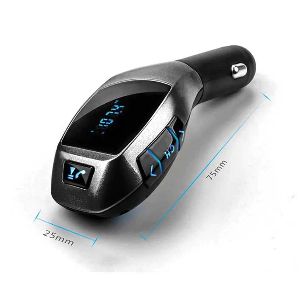 Transmisor Fm Bluetooth Para Autos X6 Color Negro