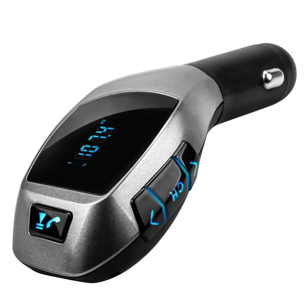 Transmisor Fm Bluetooth Para Autos X6 Color Plateado