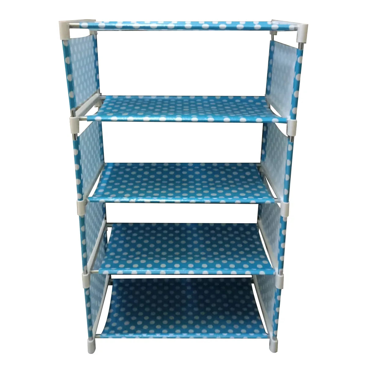 Zapatero Desarmable de 5 Niveles Puntos Color Azul