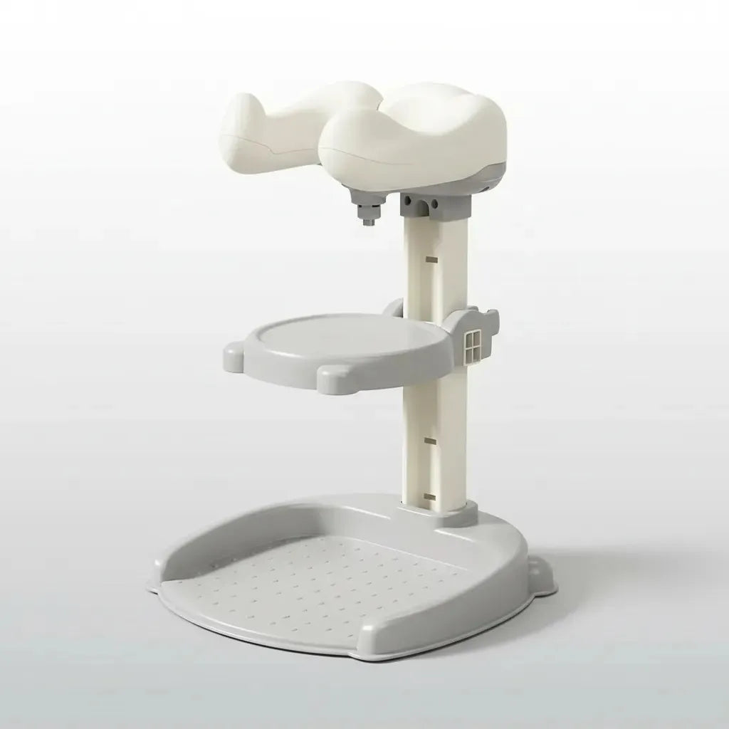 Soporte De Baño Para Bebé Con Apoyo Y Altura Ajustable Gris