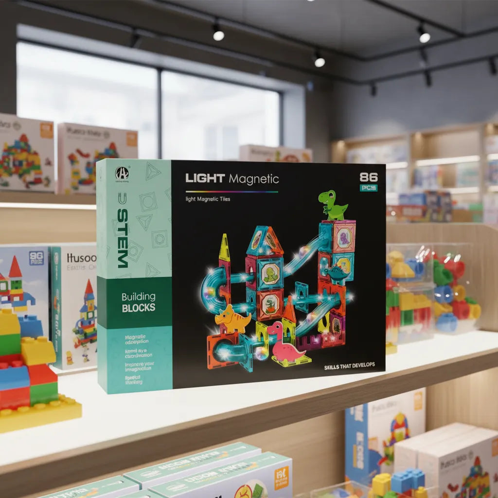 Juegos Didacticos Niños Construcción Con Luz 86 Piezas Stem