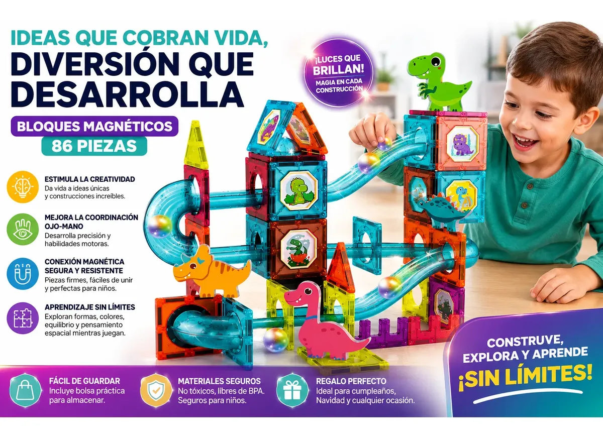 Juegos Didacticos Niños Construcción Con Luz 86 Piezas Stem