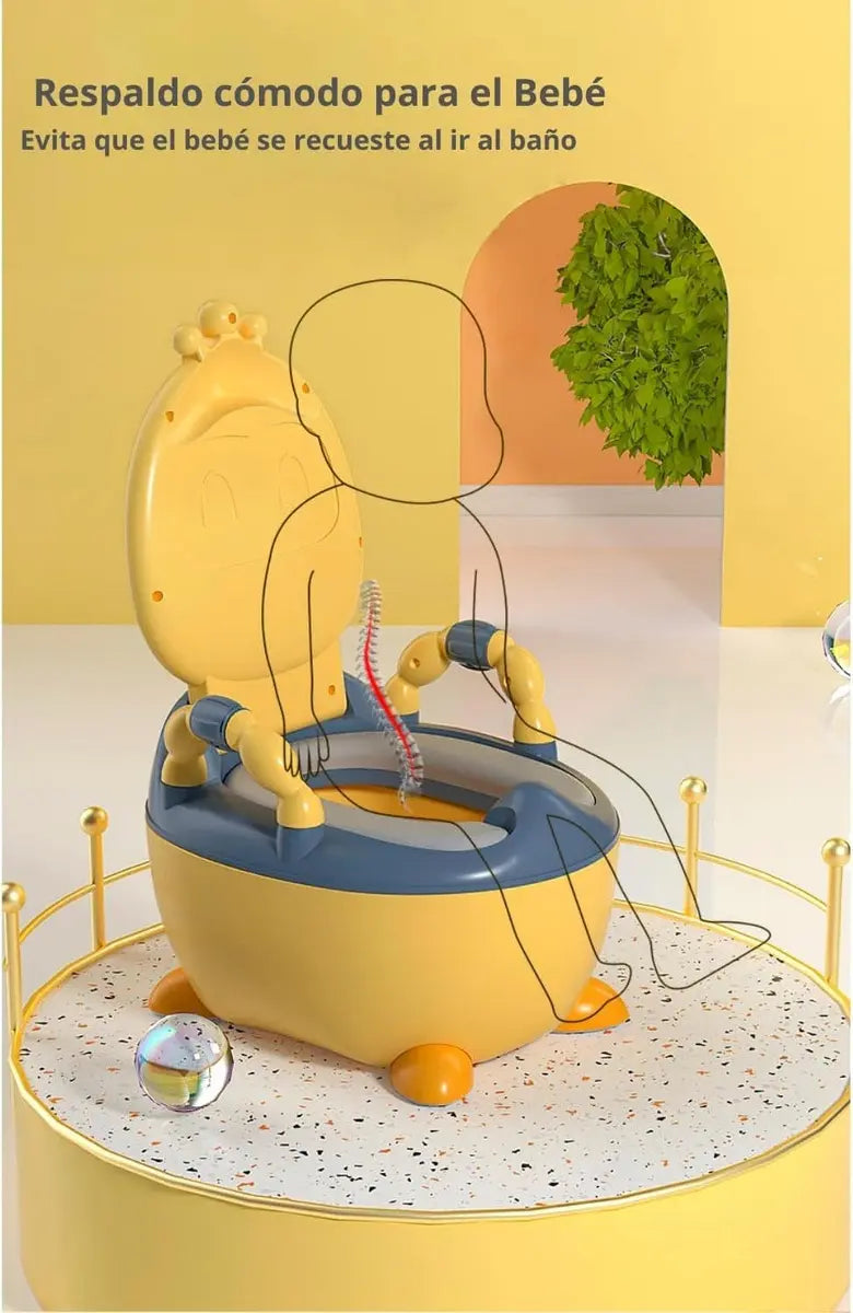 Pelela Infantil Inodoro De Entrenamiento Para Niños Color Patito Rosa Lisa