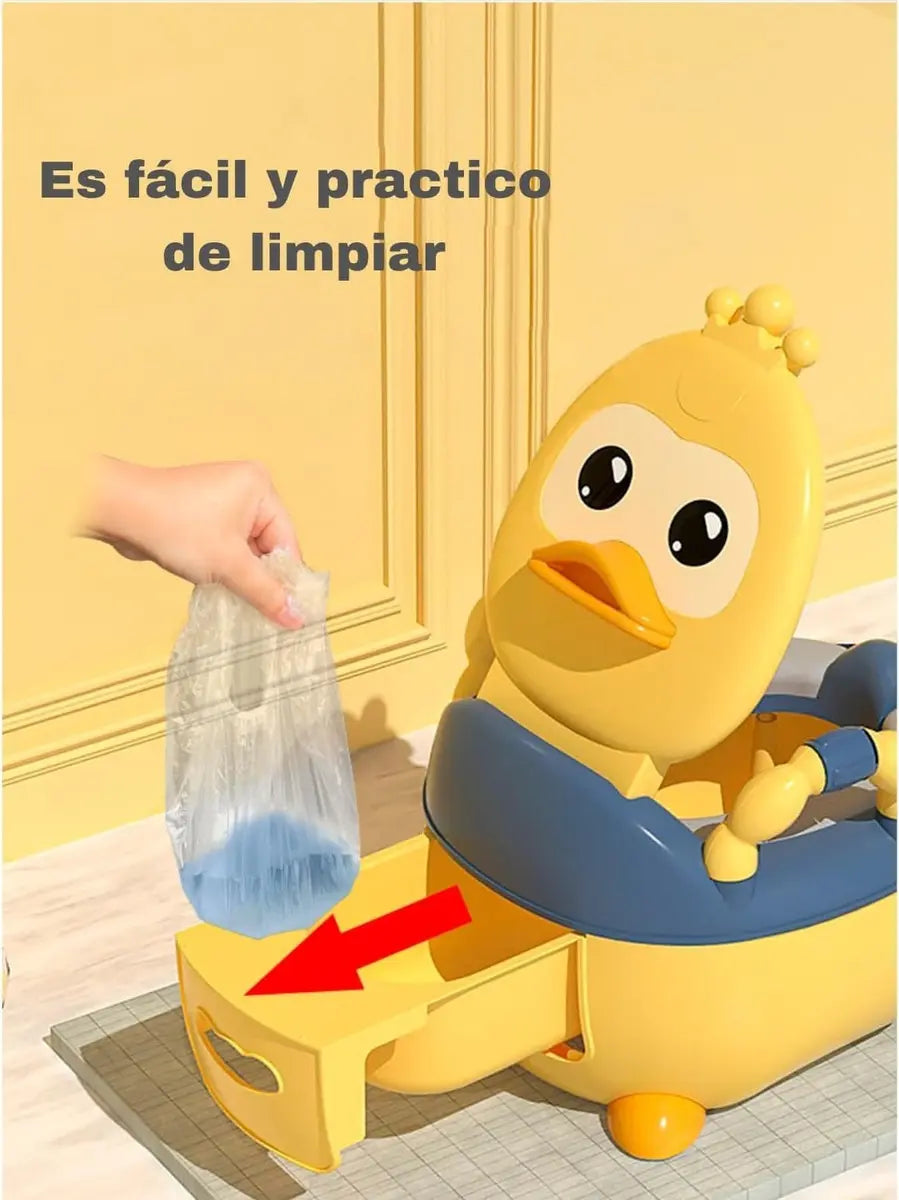Pelela Infantil Inodoro De Entrenamiento Para Niños Color Patito Rosa Lisa