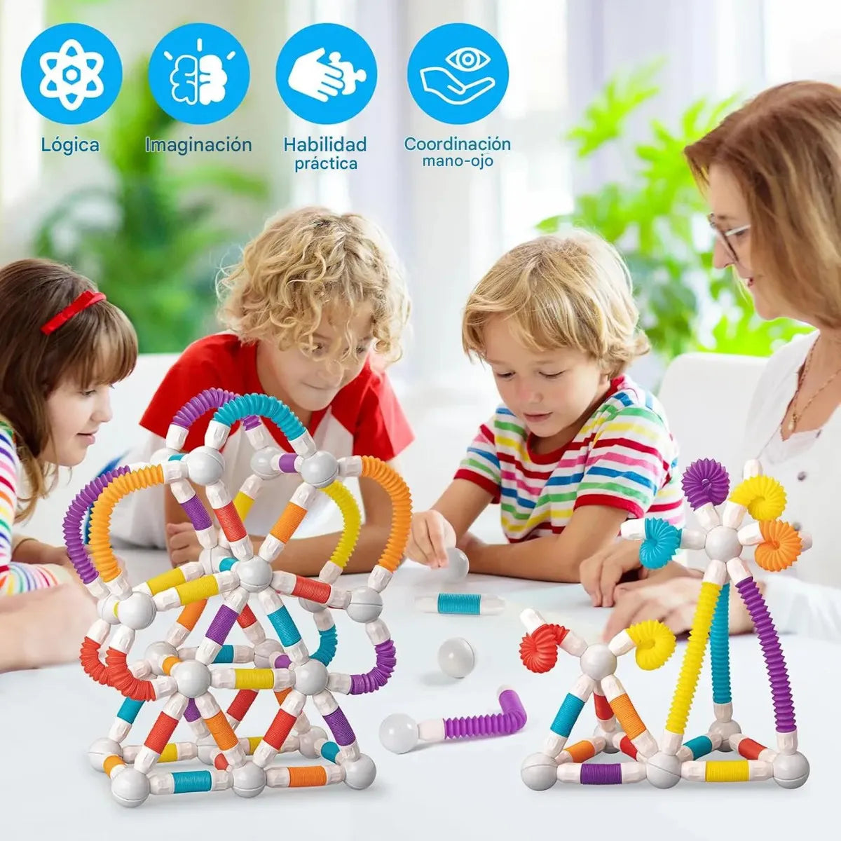 Juguete Bloques Magneticos Flexible De Construcción 86pcs 86 Bloques Magnéticos