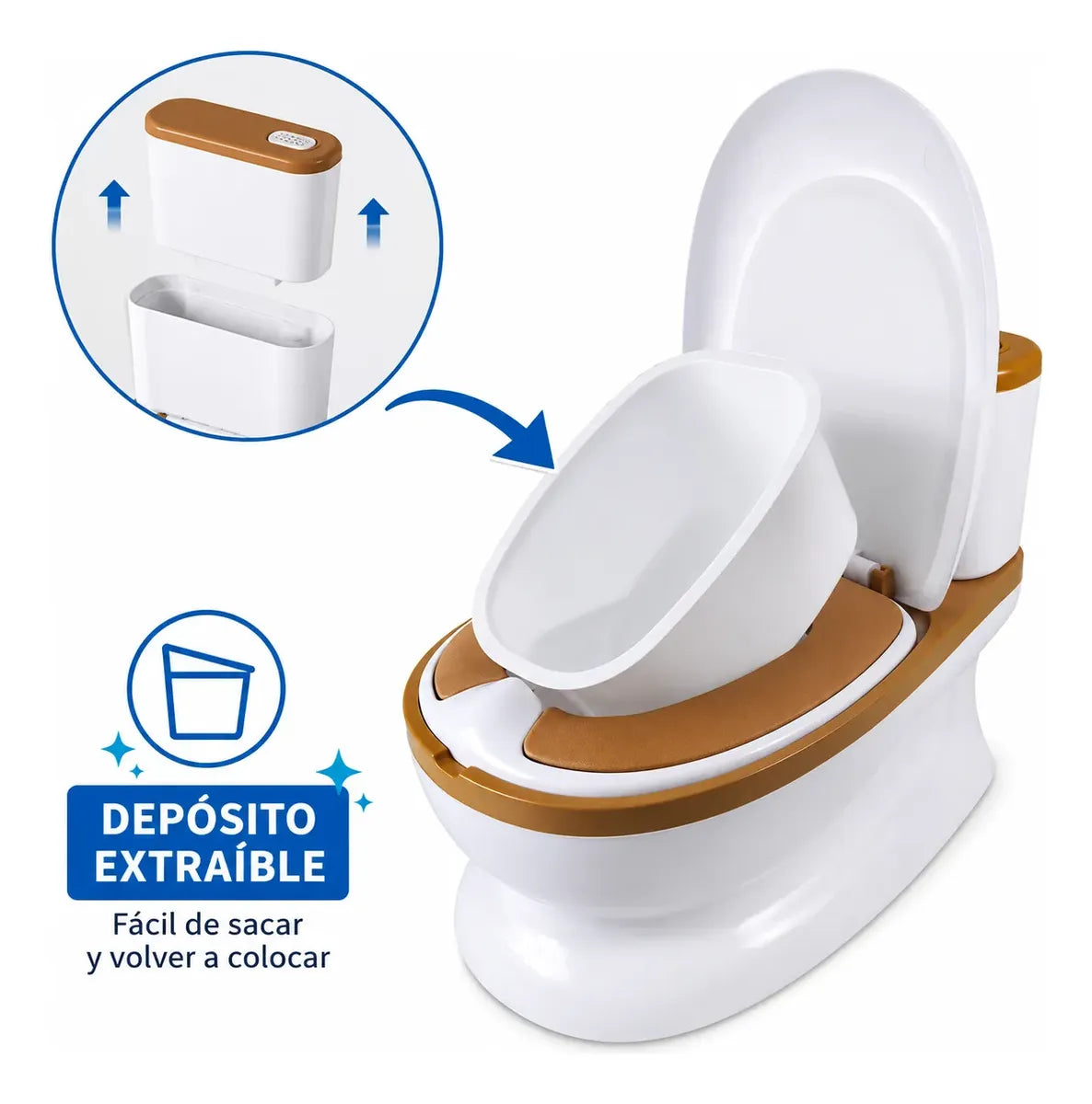 Pelela Inodoro Bacinica Con Sonido Baño Portátil Para Niños