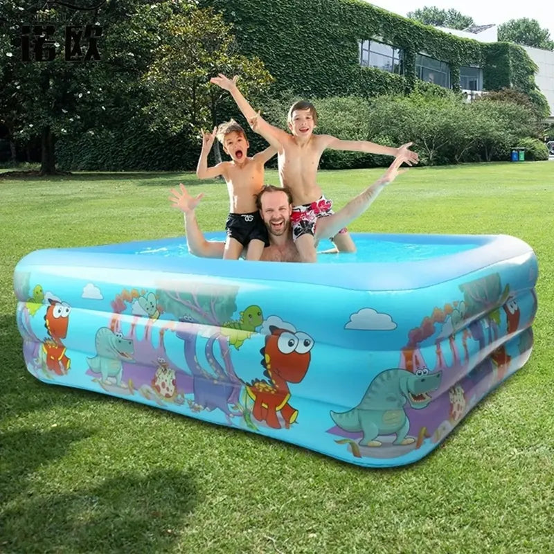 Piscina Inflable Rectangular Dinosaurio Juguete Niño Mediana