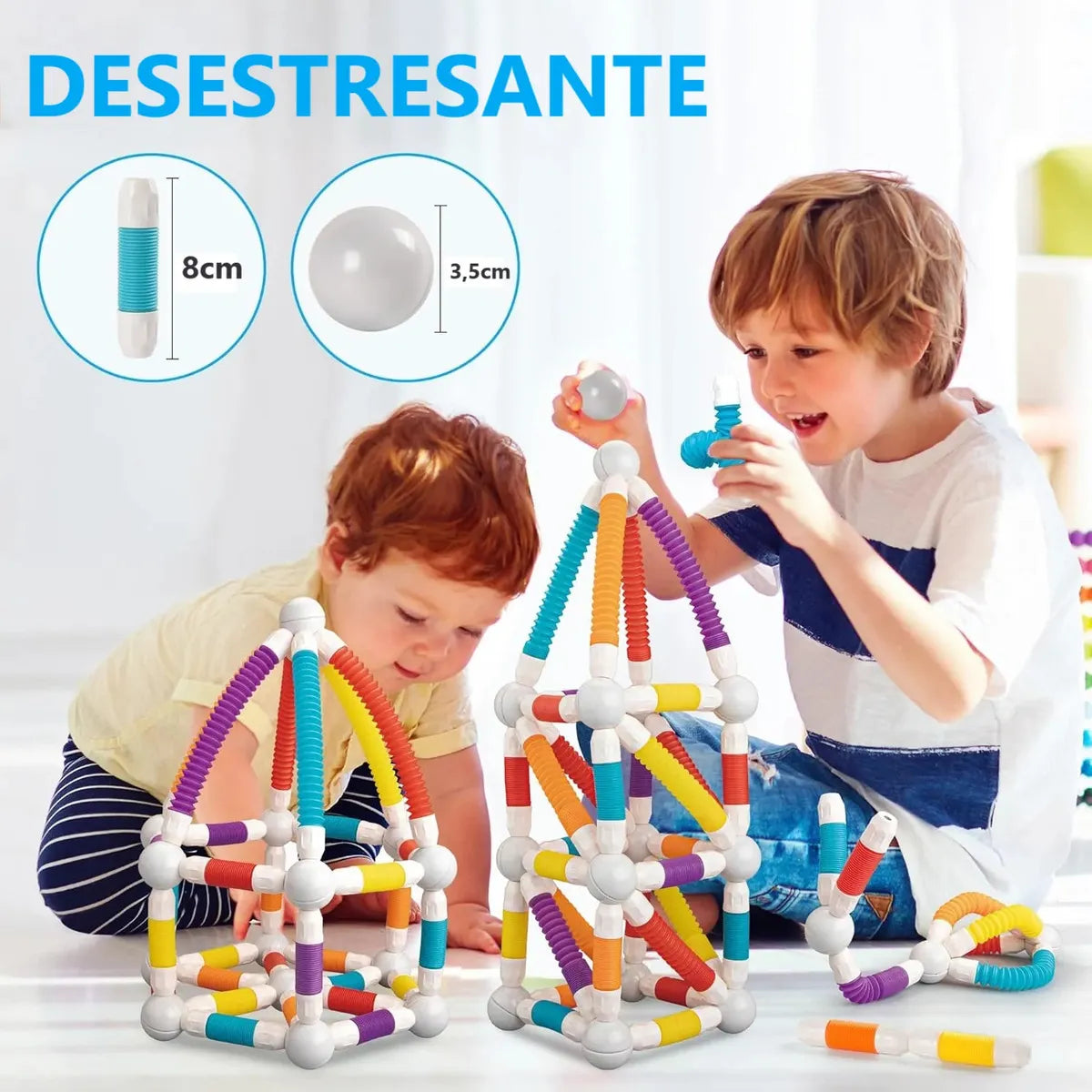 Juguete Bloques Magneticos Flexible De Construcción 86pcs 86 Bloques Magnéticos