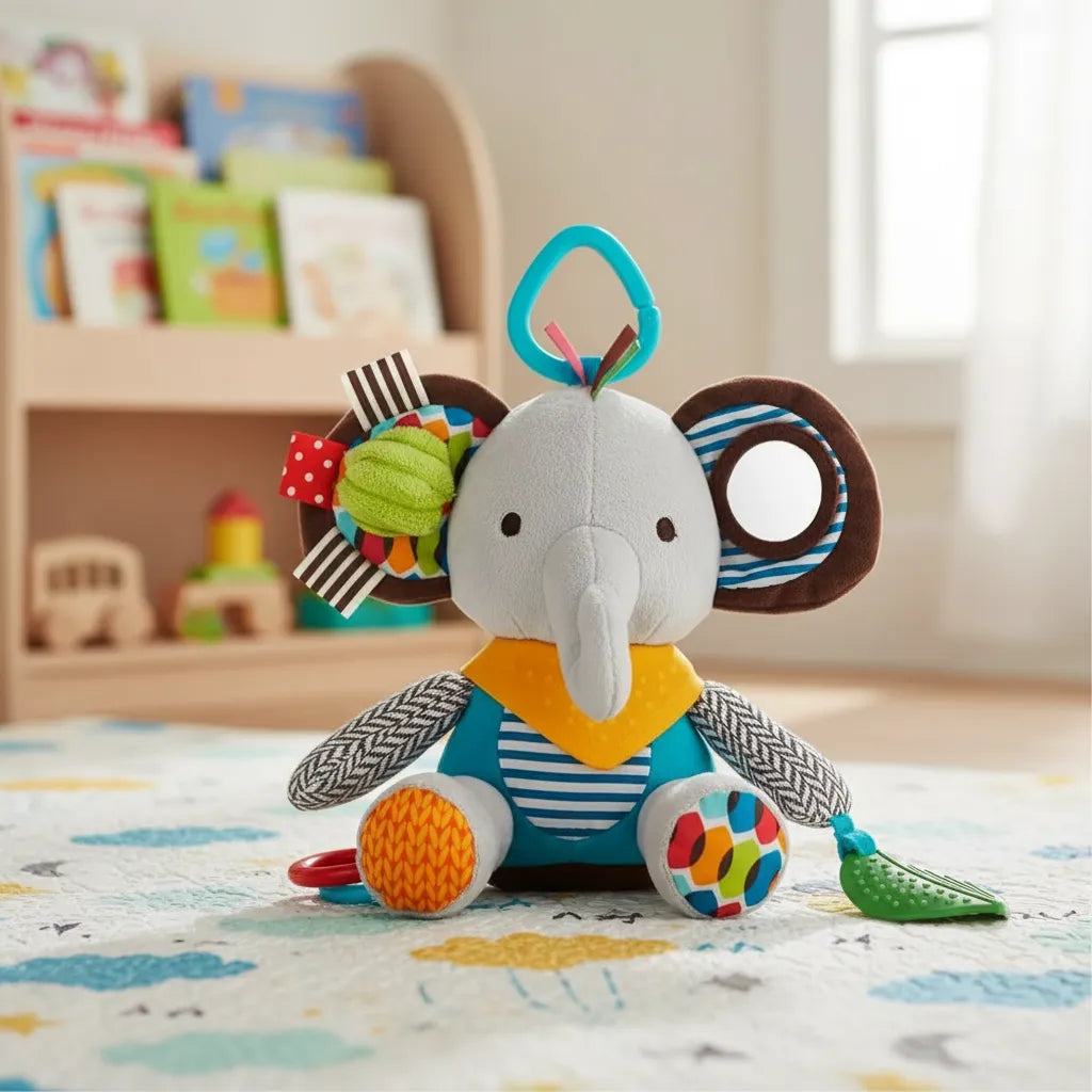 Peluche Sensorial Colgante Para Guagua Con Mordedor Niños
