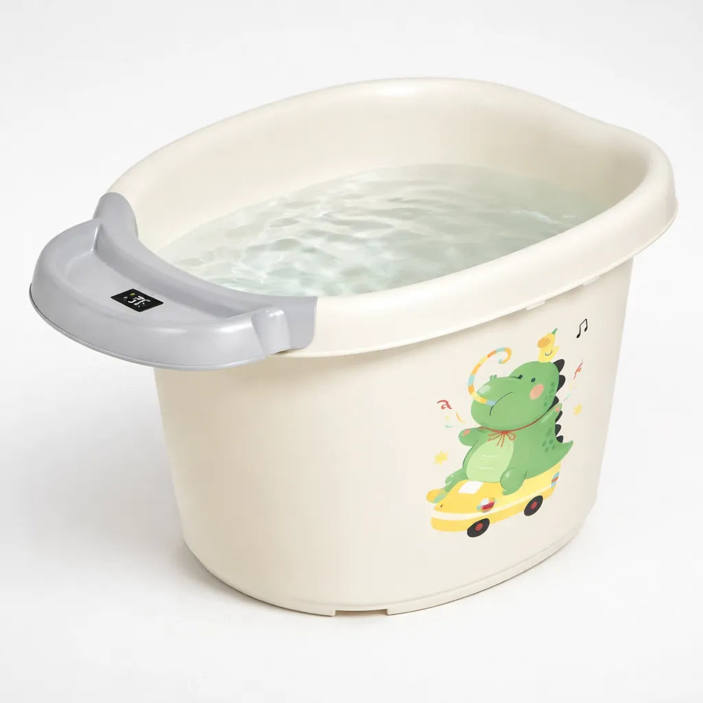 Bañera Para Bebé Con Termómetro Digital Diseño Animales Cocodrilo