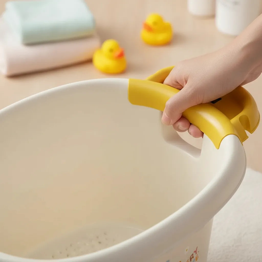 Bañera Para Bebé Con Termómetro Digital Diseño Animales Patito